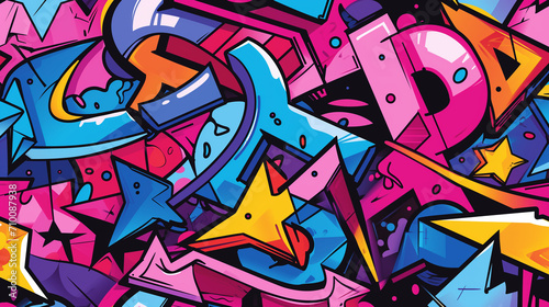 Colorful Graffiti Art Pattern