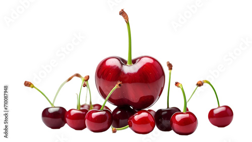 cherries on white background , cherries on transparent background PNG high quality HD