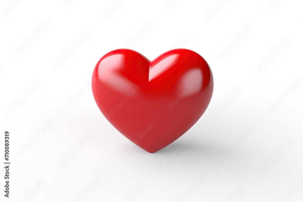 Illustration of cartoon red heart isolated on white background Illustration of cartoon red heart isolated on white background