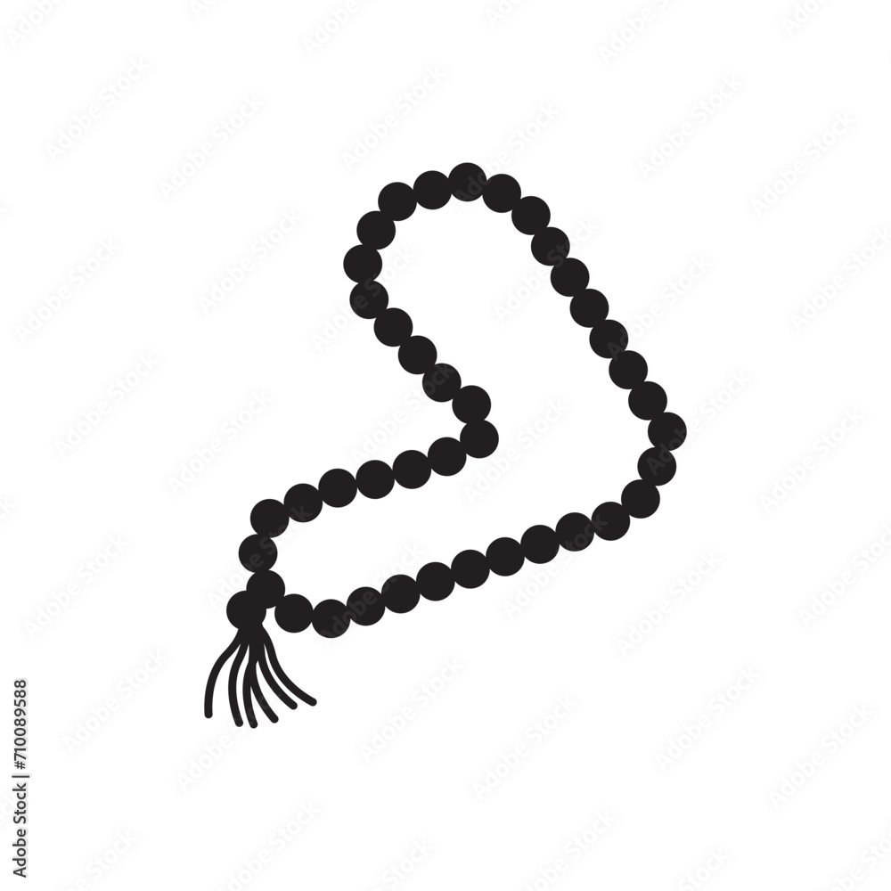 Obraz premium prayer beads icon vector illustration logo design