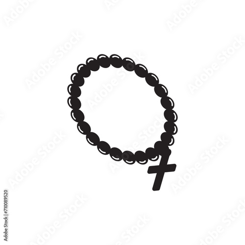 prayer beads icon vector illustration logo design