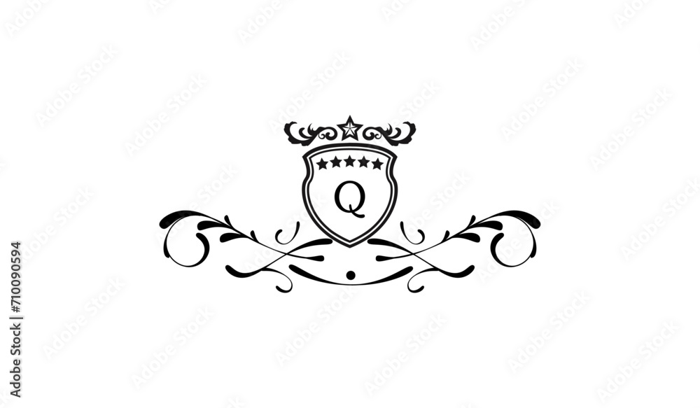 Obraz premium Luxury Alphabetical Classical Logo