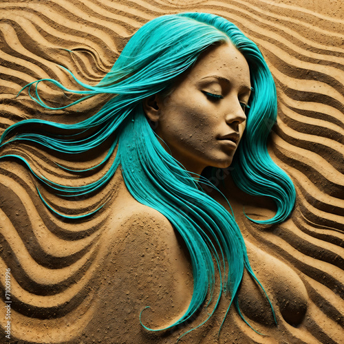 sand woman, Generative AI 