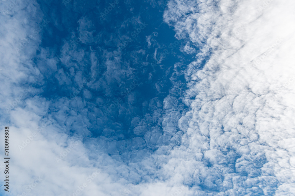 Cirrocumulus clouds formed on a warm summer day.. Cirrocumulus clouds formed on a warm summer day..