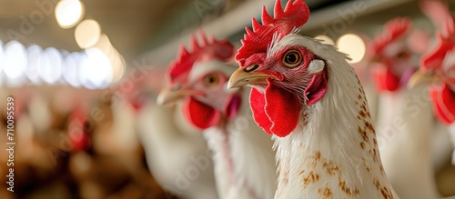 Vets inoculate poultry against severe bird flu, HPAI, preventing rapid death. photo