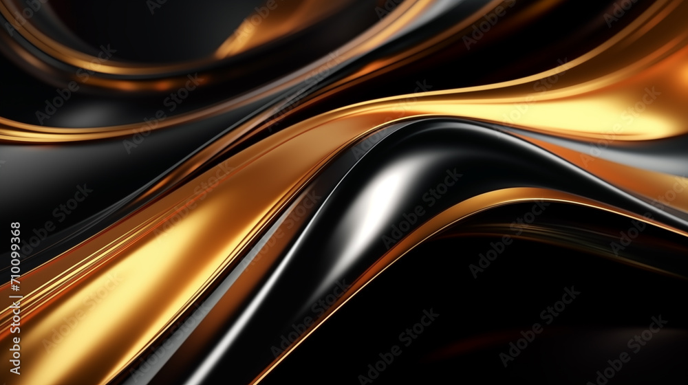 Obraz premium A black and gold background with a gold and black background. 