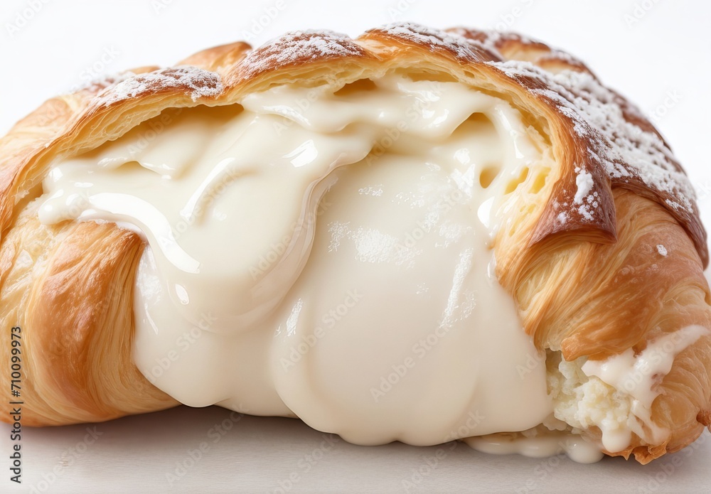 Cross section of Croissant with creme filling
Cross section of Croissant with creme filling