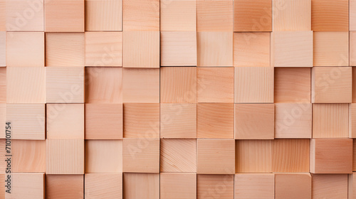 Wooden cubes background. Close up of wooden cubes. Wooden blocks background.