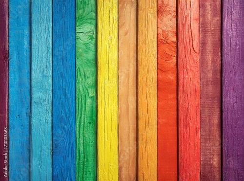 Wooden rainbow LGBT background