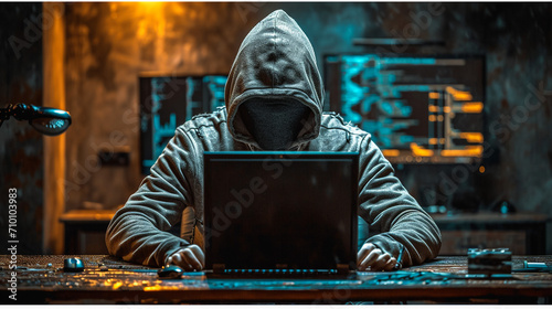dark web hooded hacker cyber war concept
