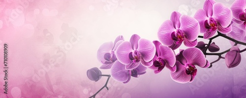 Orchid retro gradient background with grain texture