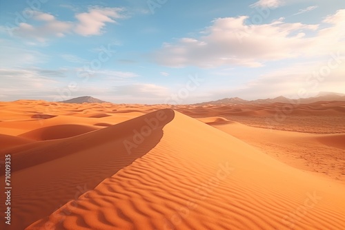 Beautiful landscape of the Sahara Desert erg Chebbi Merzouga morocco photo
