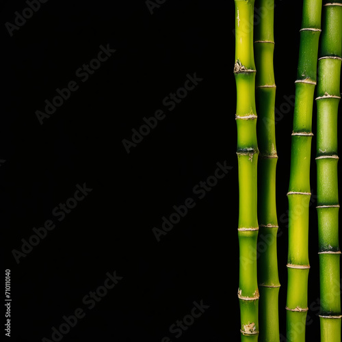 Dark background with a bamboo on the side.