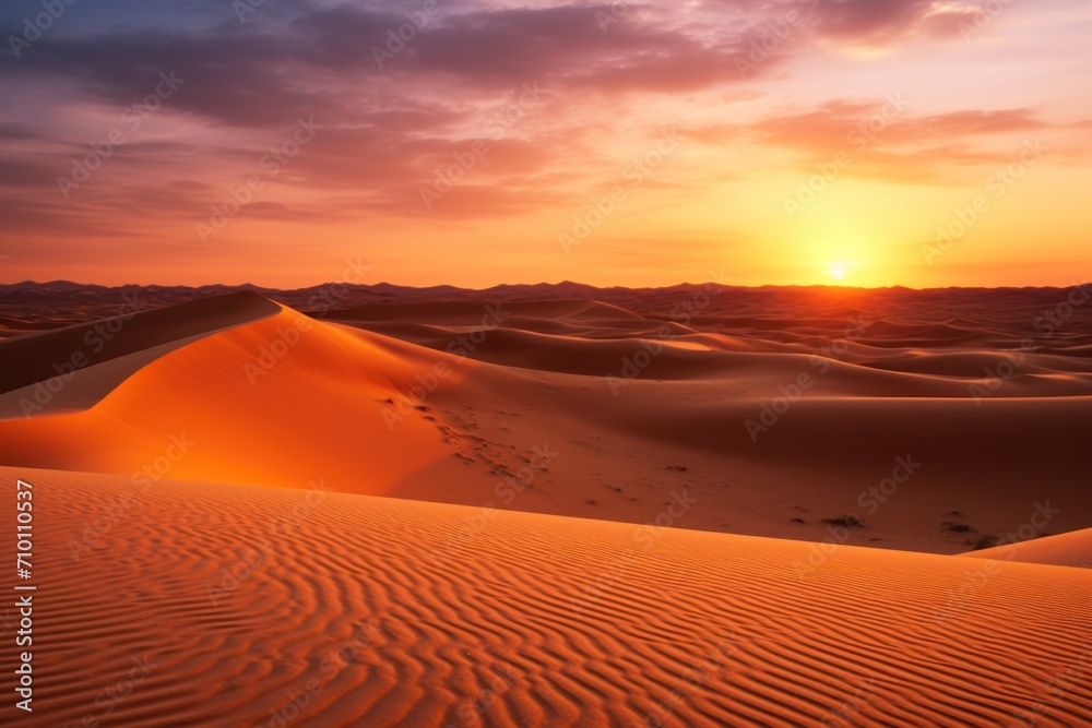 Sunset in the desert Sunset in the desert in Dubai UAE