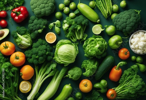 Green vegetables Varieties of healthy food vegetables and fruits Healthy eating keto diet dieting food ingredients