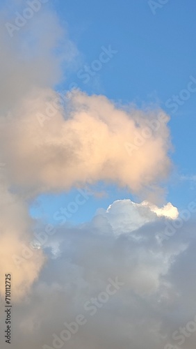 Blue light sky nature white clouds whether background