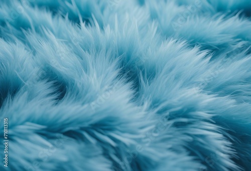 Trendy artificial fur texture Fur pattern top view Blue fur background Texture of blue shaggy fur close up