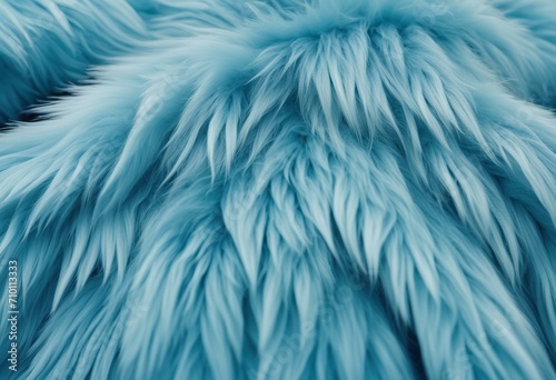 Trendy artificial fur texture Fur pattern top view Blue fur background Texture of blue shaggy fur