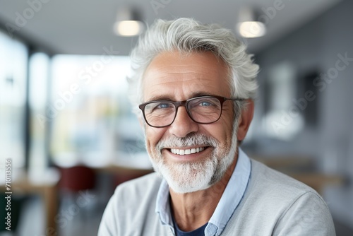 Beautiful senior man wearing eyeglasses