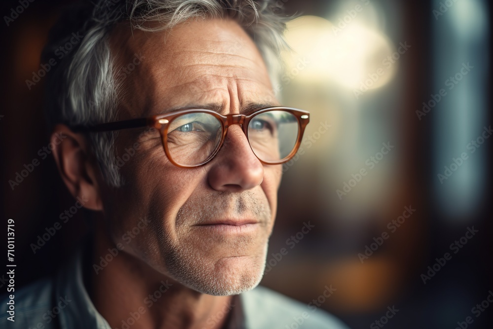 Beautiful mature man wearing eyeglasses Beautiful mature man wearing eyeglasses