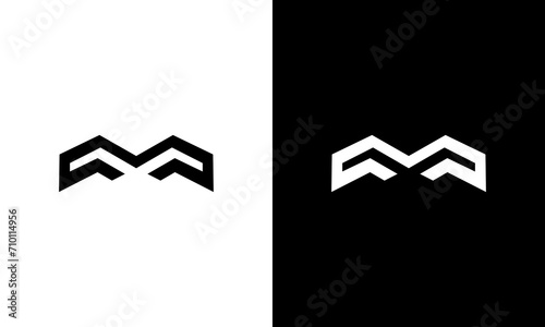initial m monogram logo design vector