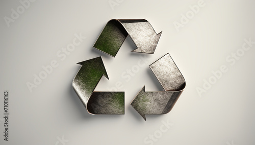 Recycle sign. Green triangular eco recycle concept