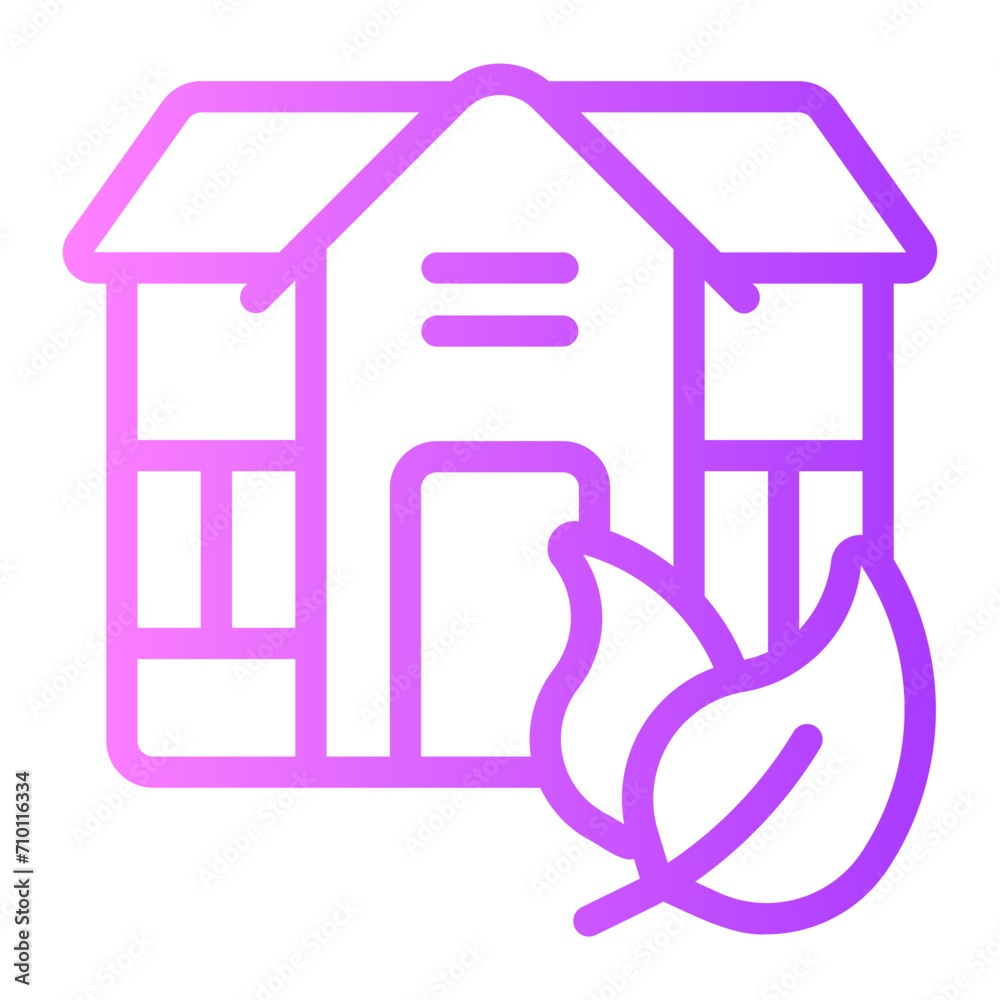 eco house gradient icon eco house gradient icon