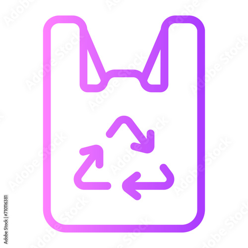 Recycled Plastic Bag gradient icon