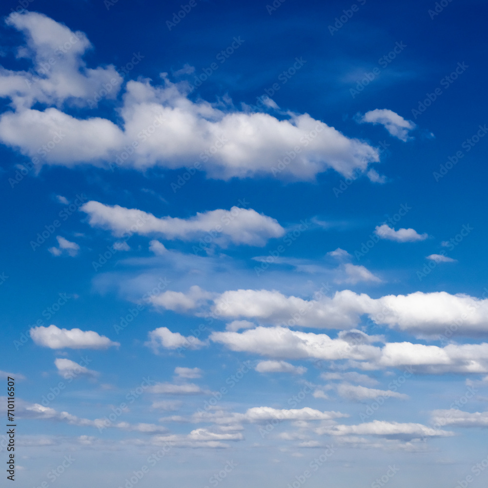 A vast blue sky with white clouds. A vast blue sky with white clouds.