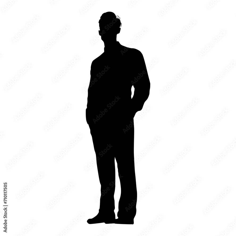 silhouette of businessman
