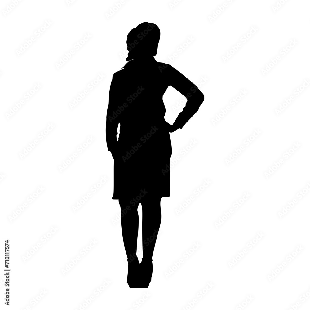 silhouette of businessman