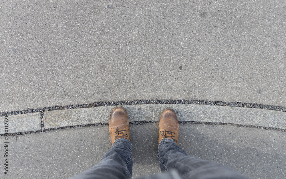 feet shoes on the pavement feet shoes on the pavement
