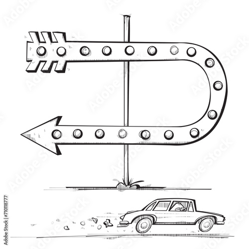 Speeding Car going the wrong way