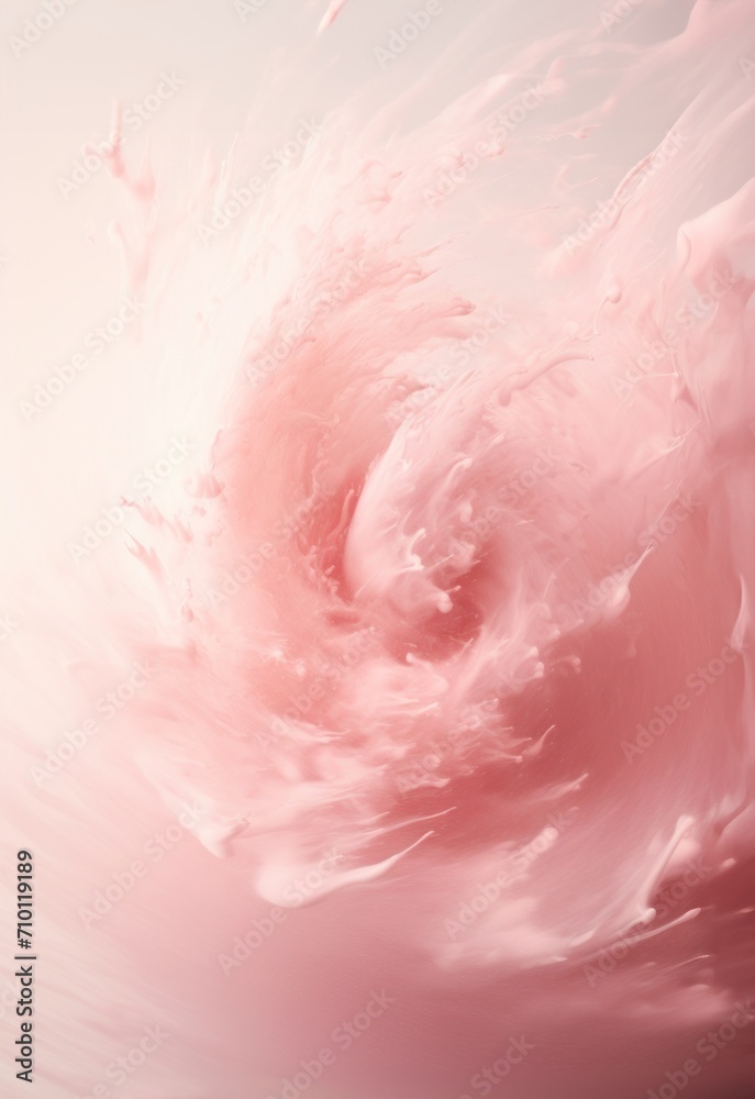 A swirl of pink liquid.