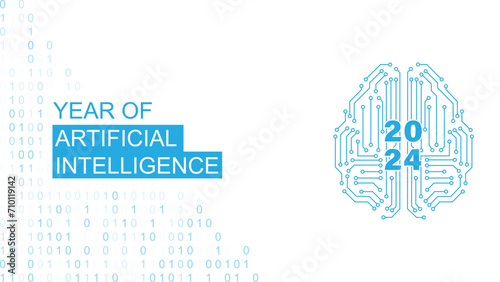 Banner with Artificial Intelligence in 2024