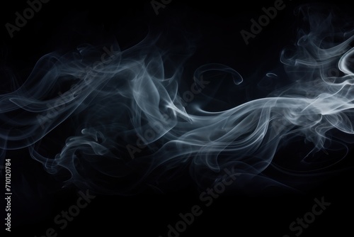 Empty dark background with white smoke
