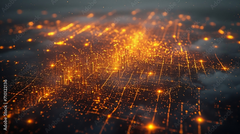 City Lights and Nightlife: An Urban Nightscape Illuminated by Streetlights, Symbolizing the Energy of Urban Living City Lights and Nightlife: An Urban Nightscape Illuminated by Streetlights, Symbolizing the Energy of Urban Living