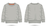 Children's sweatshirt mockup front and back view