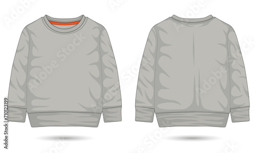 Children's sweatshirt mockup front and back view