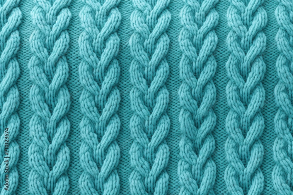 Cozy and comforting seamless pattern featuring a warm and inviting knit sweater texture in a soft turquoise color