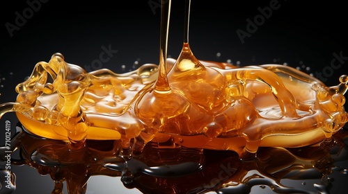 Honey pours. AI generate illustration