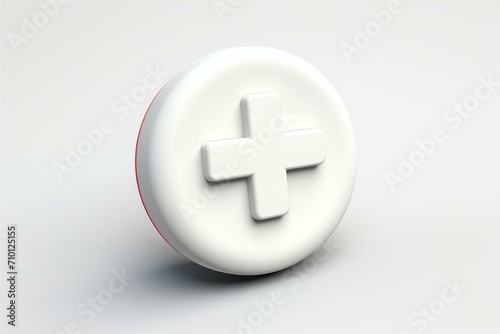 White sos button symbolizes assistance. Generative AI