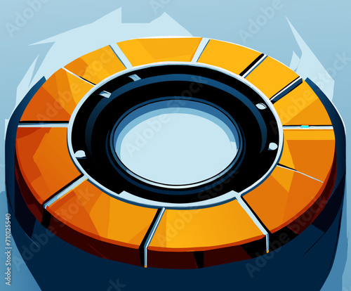 A metal plate under stress. vektor icon illustation