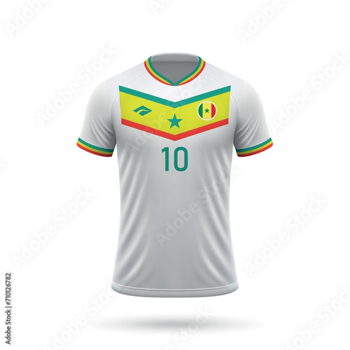 3d realistic soccer jersey Senegal inational team 2024