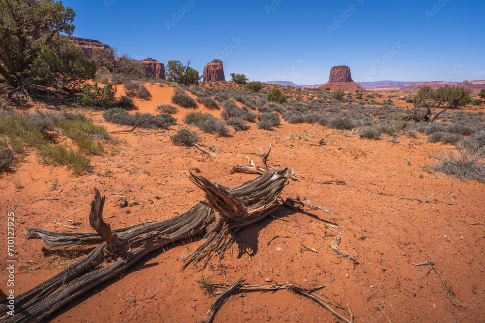 hiking in the monument valley, arizona, usa