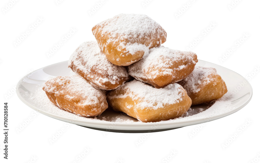 Delightful Beignets Await isolated on transparent Background
