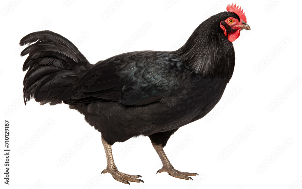 Fototapeta premium Dark Hen isolated on transparent Background