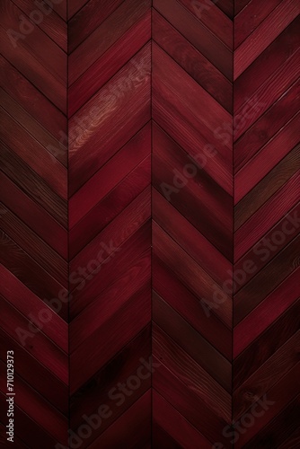 Burgundy oak wooden floor background. Herringbone pattern parquet backdrop