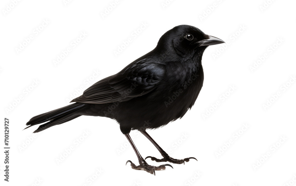 Melanistic Bird isolated on transparent Background Melanistic Bird isolated on transparent Background