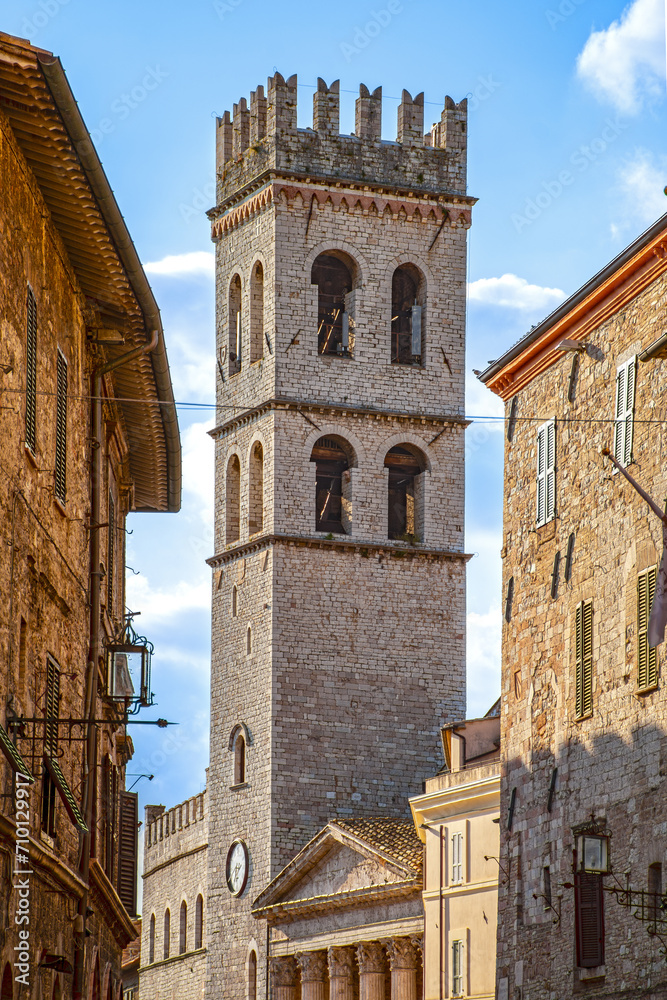 Assisi, Umbria, Italy - tower Torre del Popolo